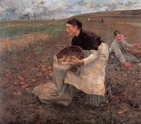 Jules Bastien-Lepage - Saison d-Octobre Recolte des pommes de terre